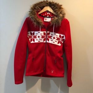 Spyder Nordic hooded ski sweater
